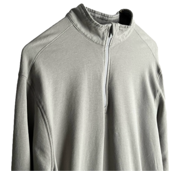 Tasc Performance Long Sleeve 1/4 Zip Shirt Lightweight Sweater Light Gray Bamboo - Picture 4 of 9